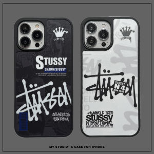 Stussy  17ProMax Matte IMD Phone Case Full Cover Shockproof Side Pattern Hard Shell Compatible with  16Pro 14Pro