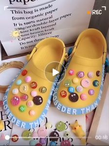 Sicker Cross Họa Tiết Nhân Cây Kem Màu Ngẫu Nhiên Sciker Gắn Trang Trí Dép Xinh Động