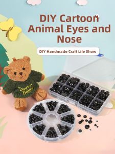 Handmade Crochet Doll Eye Beads Nose DIY Accessories Elliptical Animal Eye Material Kit Acrylic Craft Supplies for Spring