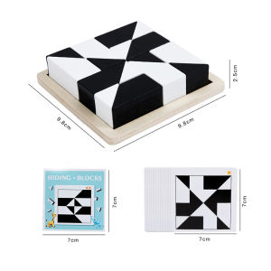 White&Black Building Blocks 2-Player Battle Game Puzzle Tangram Wooden Kids Early Education Toys Children Gift Brain Teaser Game