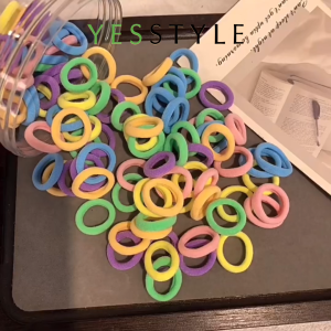 Yesstyle [100 PCS] Set Ikat Rambut Donat Warna Warni Kunciran Rambut Anak