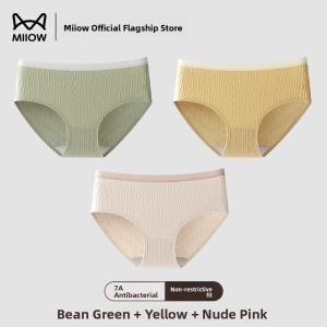 Miiow | Pure Cotton Triangle Underwear Womens No-Trace Comfortable Anti-Bacterial Ladies Panties Breathable Daily Wear Shorts