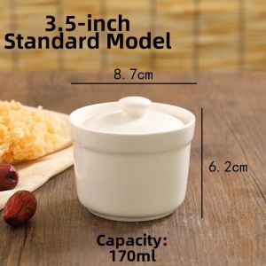 Water-Bath Ceramic Steaming Pot With Lid