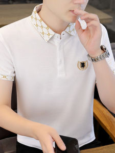 Summer Short Sleeve Polo Shirt Mens Fashion Shirt Collar Half Sleeve Top Trendy Brand Turn-down Collar with Collar Youthwear