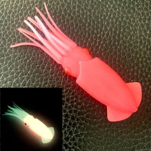 Luminous Soft Body Squid Fishing Lure Night Glow Fake Bait water Lure Fishing Gear Camping Travel Supplies Outdoor Activities