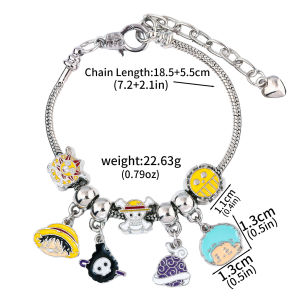 Japanese Anime Story Straw Hat Pirates Skull Pendant Character Bracelet Nika Cosplay Props Fan Gift Men Women Jewelry