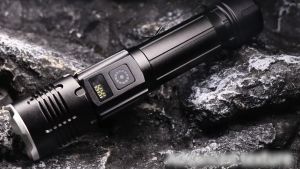 Asafee 1660 Outdoor Strong LED Flashlight Telescopic Zoom Torch 9 Light Modes COB Soft Side Light With Back Clip Tail Magenetic Lamp Rechargeable IPX4 Waterproof Camping Emergency