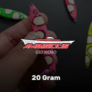 Metal Jig 20 Gram Mongkalo Ambisious Full GID Nemo UV Fosfor Umpan Metal Jig 20g 20gram 20grm 20 grm