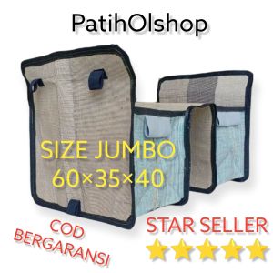 TAS KURIR BAHAN CANVAS BIMA KANDEK BRONJONG MOTOR ANTI AIR TAHAN PANAS KNALPOT