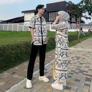 ZUDEVA - MADAM WHITE: Outer Set Kemeja & Baju Batik Sarimbit Kondangan