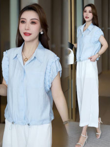 Áo Thun Nữ Tay Ngắn Cổ Polo Họa Tiết Hoa Mùa Hè Mới Về Cổ Tròn Thắt Nơ Dáng Rộng Thoải Mái Chất Liệu Polyester