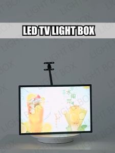 LED TV light box Plug and Play Retractable stand Adjustable angle slim light box led signage