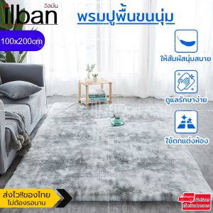 ilban พรม พรมปูพื้น พรมขนนุ่ม สีทูโทน มีปุ่มกันลื่น ผ้าปูพื้น (10สี6ขนาด) ผ้าปูพื้น ขนนุ่มฟู ตกแต่งห้องนอน ห้องนั่งเล่น รุ่น ZR01