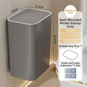 WENKEXIN | Bathroom Trash Can Wall-mounted with Lid High-end Luxury