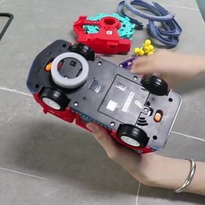 Đồ chơi Xe Ô tô cầu trượt Vịt leo đu quay với âm thanh và đèn Led vui nhộn cho Bé + TẶNG PIN