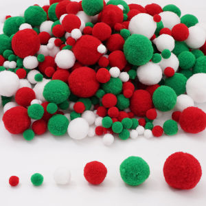 พู่กลมลูกบอลปอมปอมนุ่มนิ่มหลากสี20-200ชิ้น/ล็อตสำหรับเด็กเสื้อผ้าแบบทำมือของเล่นประดิษฐ์เย็บตกแต่งคริสต์มาสงานฝีมือ