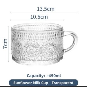 Nordic Retro Engraved Glass Coffee Cup