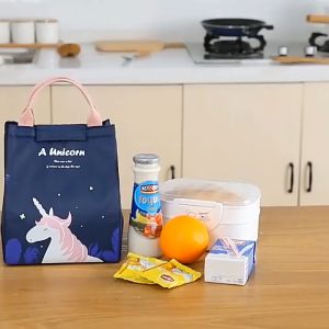 Lunch Bag FX928 / Tas Bekal Anak Motif Unicorn / Insulated Cooler Bag - Tempat Kotak Bekal Lapis Aluminium Foil-SC