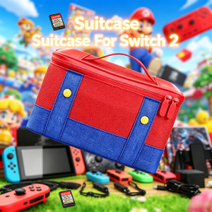 Cute Soft Shell Carrying Case for Nintendo Switch 2 Switch OLED Waterproof Oxford Travel Messenger Bag for Console Dock JoyCons
