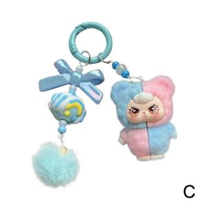 Kawaii Hoạt Hình Móc Khóa Búp Bê Cặp Đôi Túi Mặt Dây Chuyền Quyến Rũ Sáng Tạo Ba Lô Trang Trí Thép Không Gỉ Kẹp Cho Nữ Quà Tặng Giáng Sinh
