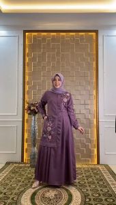 GAMIS BORDIR TOYOBO MATAHARI MEWAH SIMPLE DAN ELEGANT #GAMIS #TOYOBO #BORDIR #JUMBO