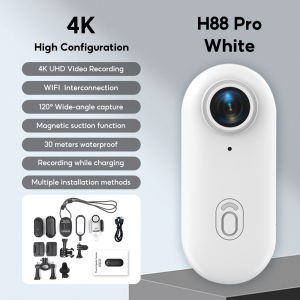 LONAISCI Thumb Action Camera 4K Waterproof 120° Wide-angle WIFI Digital Sports Camera HD Recording Outdoor Riding Magnetic Sports Camera 运动相机