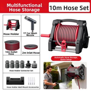 DELIXI | Durable Flexible Hose for Watering Gardening and Vegetable Cleaning with Reel