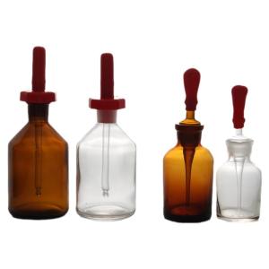 Bljhh Three Love Thought Glass Dropper Bottle with Absorbing Pipette 30 60 125Ml with Latex Head Small Dropper Frosted Indicator Agent Storage Avoid Light Essential Oil Reagent Chemical Medicine  Tube Pipette Laboratory Equipment