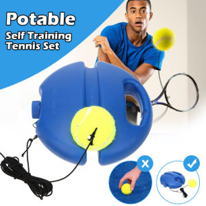 【Apex】Solo Tennis Trainer Training Practice Rebound Balls Back Base Tool With Ball Set Self-study Baseboard Player Aids Tool