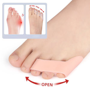 Silicone three hole little toe separator overlapping toe protector foot pain correction tool
