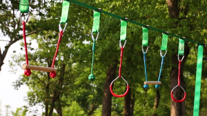 Gymnastic Rings Pull Up Rings for Kids Children Exercise Home Workout Fitness Training Ninja Course Playground Indoor Outdoor