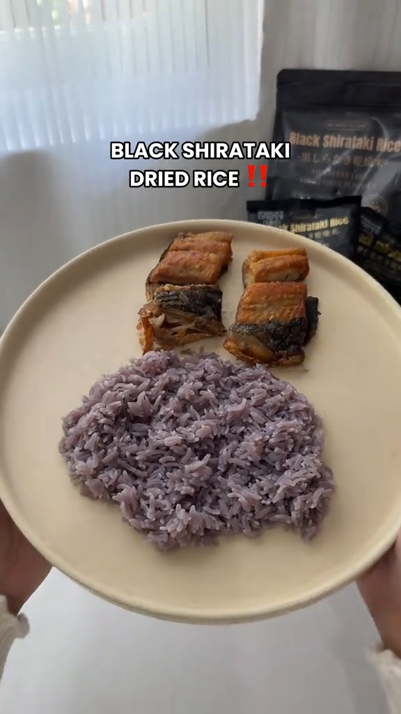 Wholesale 8kg Black Shirataki Rice Brown rice Original Flavor Dried Type Low Carb Healthy Konjac rice 100g
