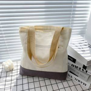 กระเป๋าผ้าใบทรงโต้เต็มตัวสไตล์ฮาราจูกุสำหรับนักเรียนหญิง กระเป๋าสะพายไหล่ข้างเดียวแบบลำลองสำหรับใช้ไปทำงานและไปโรงเรียน