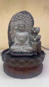 Thác nước phong thủy Phật Thiện-Thác phong thủy mini để bàn hình Phật nhân tâm 16101