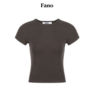 Fano | Áo Thun Ôm Body Cổ Tròn Phong Cách Minimalist