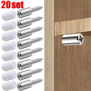 YESPERY 4/8/12/20Set Cross Self-tapping Screw with Rubber Sleeve Laminate Support Homemade Wardrobe Cabinet Glass Hard Nonslip Partition Nail