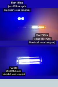 Lampu LED Flash Warning Light Strobo Blitz Nyala Kedip Nyala Diam Universal DC 12V-24V 12 Volt-24 Volt