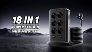 Universal 3000W PD AC QC3.0 USB Fast Charger Adapter Quick Charge Power Socket Switch 2/3M Extension Cable EU plug