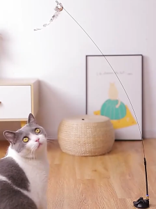 ของเล่นไม้กายสิทธิ์ ฐานดูด ขนนก ดูดซับน้ําได้ดี ของเล่นสําหรับแมว