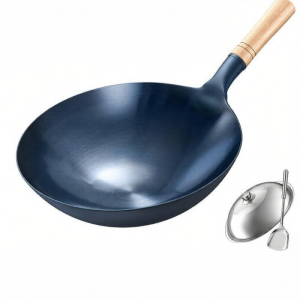 KELUOJING | Uncoated Cast Iron Wok For Home Commercial Use Large Size