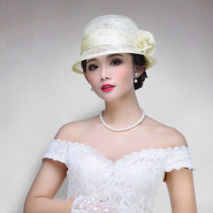 FS | FS Sinamay Wedding Fedora Hats For Women Ladies Elegant Church Kentucky Derby Cap Tea Party Dress Formal Occasion Millinery Hat