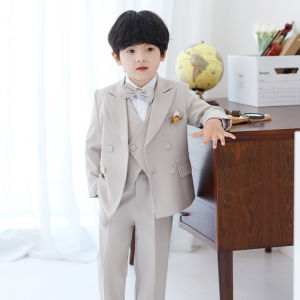 Lontakids ชุดชุดสูทสำหรับเด็กผู้ชายสำหรับเด็กวัยหัดเดินเข้ารูปพอดีชุดสวมใส่แบบทางการชุดทักซิโด้ชุดกล่องใส่แหวนสำหรับงานเลี้ยงวันเกิดงานแต่งงาน