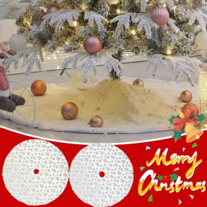 กระโปรงลายนูนสีเงินสีทองสุดสร้างสรรค์สำหรับปีใหม่60ซม. 2026เสื่อปูพื้นเกล็ดหิมะคริสต์มาสสวยกระโปรงต้นไม้สีทองสุดคลาสสิกของตกแต่งงานปาร์ตี้ปีใหม่