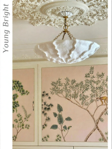 Vintage Style French Retro Chajide Designer VC Plaster Pendant Light