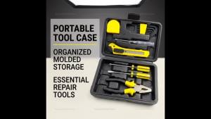 12Pcs Portable Tool Kit with Storage Case DIY Camping Outdoor Home Workshop Maintenance Multi Purpose Repair Tools Set