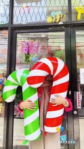 Balon Foil Natal Tongkat Permen Jumbo: Dekorasi Pesta Natal