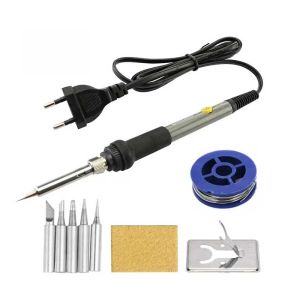 60W Adjustable Temperature Electric Soldering Iron EU 220V / US 110V Welding Iron Rework Station Heat Pen Tips DIY for Repairing
