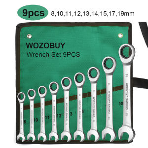 Key Ratchet Wrench Set 72 Tooth Gear Ring Torque Socket Wrench Set Metric Combination Ratchet Spanners Set Car Repair Tools