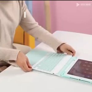 Flip Smart Kesing Perlindung Tablet Keyboard Bluetooth untuk Samsung Tab S9 FE Plus 5G 12.4 Inch