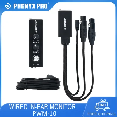 Phenyx Pro PWM-10 Dual-Channel Wired in-Ear Monitor Amplifier Stereo/Mono Mode Portable IEM for Live